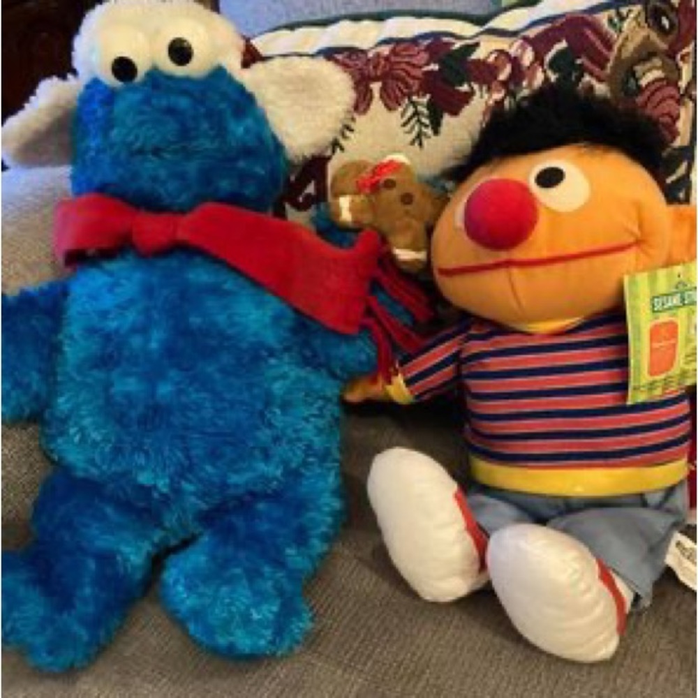 Cookie monster, and Ernie